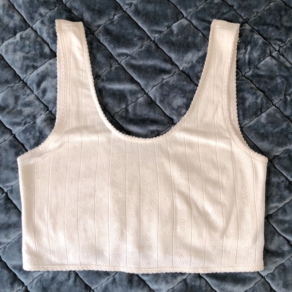 Old Navy Other - Creamy Off White Longline Pointelle Bralette Crop Tank